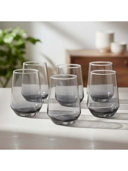 BlackCarrot - Premium Lead Free Black Water Glasses (Pack of 6)