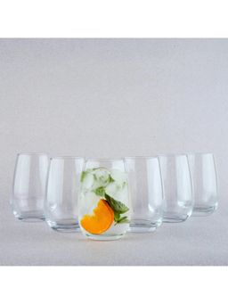 BlackCarrot - Premium Lead Free Transparent Water Glasses (Pack of 6)