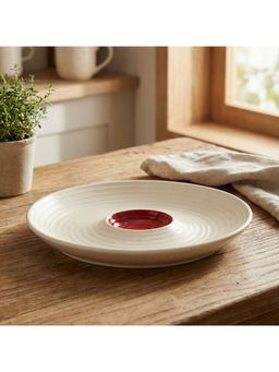 BlackCarrot - Stoneware Premium Red & White Chip & Dip Platter