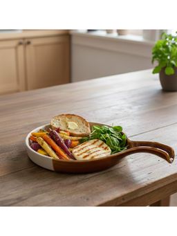BlackCarrot - Brown & White Premium Ceramic Platter
