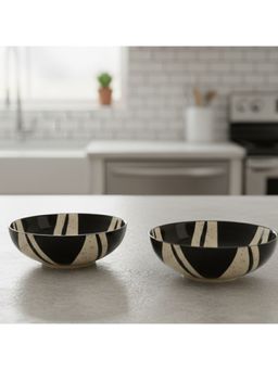 BlackCarrot - Splash Stoneware Snack Bowl Set Of 2
