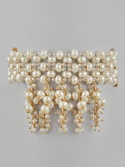 House of D'oro - Solstice White Pearl and Beaded Bracelet