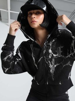 Puma - Women Black Printed Hoodie