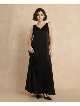 RAREISM - Janfree Primary Black A-Line Maxi Dress
