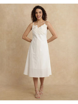 RAREISM - Janpola Primary White Flared Maxi Dress
