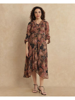 RAREISM - Ronfriko Dark Green Fit & Flare Midi Dress