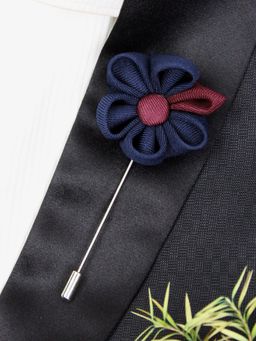 PELUCHE - Dual Shaded Beauty Blue Brooch Lapel Pin For Men