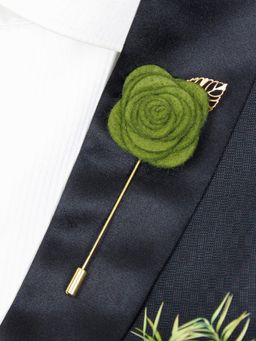 PELUCHE - The Prince Charming Olive Brooch Lapel Pin For Men