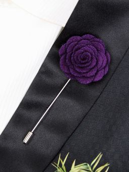 PELUCHE - Blooming Charm Purple Brooch Lapel Pin For Men