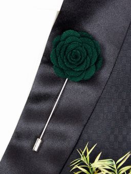 PELUCHE - Blooming Charm Green Brooch Lapel Pin For Men