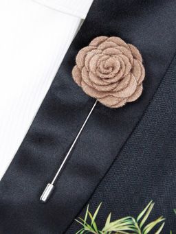PELUCHE - Blooming Charm Brown Brooch Lapel Pin For Men
