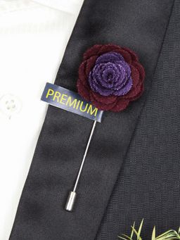 PELUCHE - Graceful Bloom Purple Brooch Lapel Pin For Men