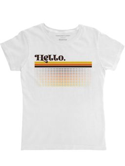 THREADCURRY - Quotes Girls White Printed Crew Neck T-shirt