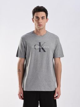 Calvin Klein - Logo Regular-Fit Cotton Grey T-Shirt