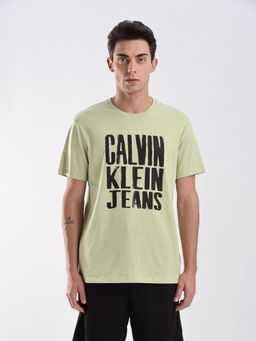 Calvin Klein - Logo Regular-Fit Cotton Green T-Shirt