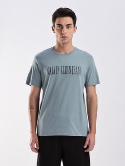 Calvin Klein - Logo Regular-Fit Cotton Grey T-Shirt