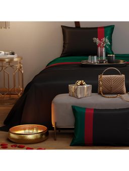 Stoa Paris - Black Stripes King Bedsheet with 2 Pillow Covers