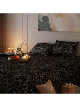 Stoa Paris - Midnight Opera Printed Satin King Bedsheet with 2 Pillow Covers