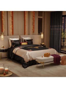 Stoa Paris - Coronation Sateen Midnight Coronation Printed Super King Ensemble 9 Piece Bed In Bag