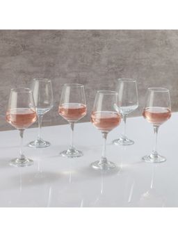 HomeTown - Infinity Glass Wine Glass Set Of 6 In Transparent Colour