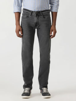 Greenfibre - Grey Cotton Blend Washed Jeans
