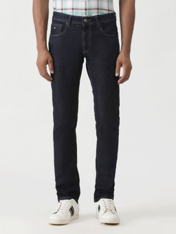 Greenfibre - Raw Navy Blue Cotton Blend Washed Jeans