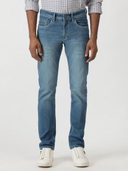 Greenfibre - Light Blue Cotton Stretch Washed Jeans