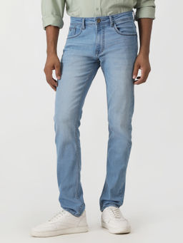 Greenfibre - Light Blue Cotton Stretch Washed Jeans