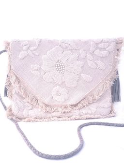 A Clutch Story - Coral Flower Boho Clutch