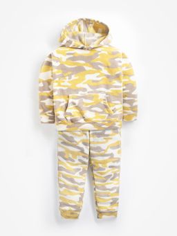 CHERRY CRUMBLE BY NITT HYMAN - Unisex Multi-Color Camouflage Hoodie with Joggers