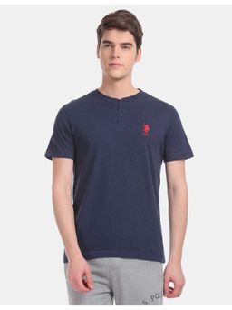 U.S. POLO ASSN. - Men Navy I686 Comfort Fit Solid Cotton T-Shirt