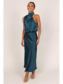 Petal & Pup - Teal Anabelle Halter Neck Midi Dress