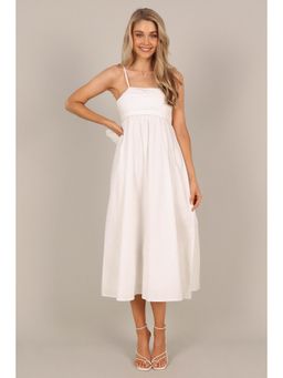 Petal & Pup - White Alice Bow Back Midi Dress
