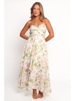 Petal & Pup - White Floral Marta Strapless Maxi Dress