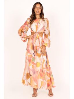 Petal & Pup - Pink Laquin Long Sleeve Maxi Dress