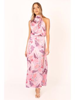 Petal & Pup - Pink Floral Amelia Halter Neck Maxi Dress