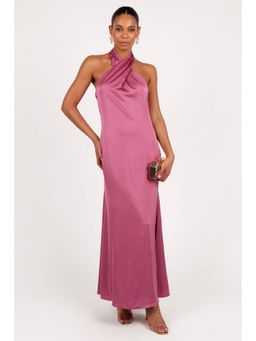 Petal & Pup - Dark Rose Mila Halter Neck Maxi Dress