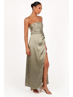 Petal & Pup - Olive Kara Strapless Maxi Dress