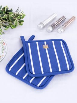 Maspar - Celtic Cotton Printed Blue 2Pc Pot Holder Set