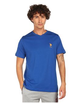 U.S. POLO ASSN. - Men Royal Blue I638 Natural Cotton T-Shirts - Pack Of 1