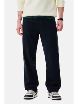 Snitch - Navy Solid Relaxed Casual Jeans for Men