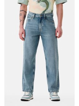 Snitch - Light Blue Washed Baggy Casual Jeans for Men