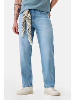 Snitch - Light Blue Washed Relaxed Casual Jeans for Men