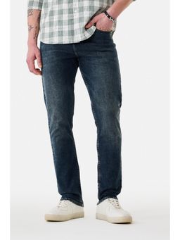 Snitch - Mid Blue Washed Slim Casual Jeans for Men