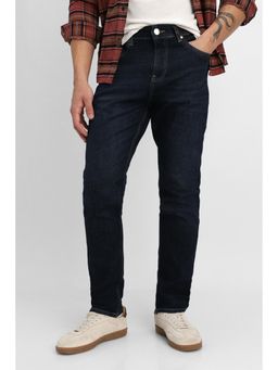 Snitch - Dark Blue Denim Slim Casual Jeans for Men