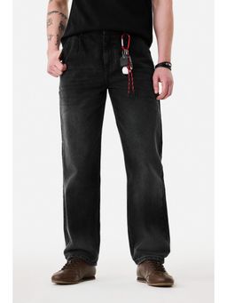 Snitch - Black Washed Loose Casual Jeans for Men