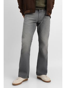 Snitch - Ash Grey Washed Bootcut Casual Jeans for Men