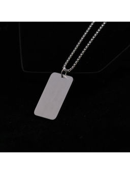Salty Alpha - Silver Dog Tag Stainless Steel Necklace