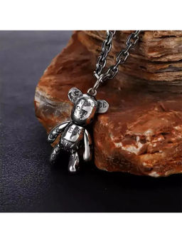 Salty Alpha - Silver Grizzly Ted Necklace