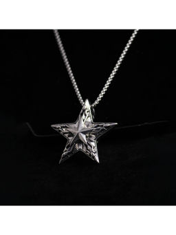 Salty Alpha - Silver Shuriken Locket Necklace